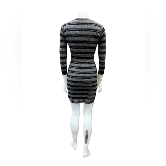 Club Monaco Dress EUC Quarter Sleeve Knit Wool Blend Stripped Size Med - Picture 4 of 11